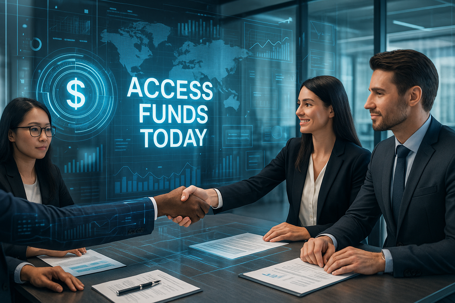 access funds today ai image ai people closing the deal